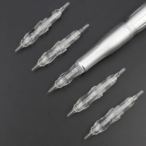 Miniatura 4 de BIOMASER - Agujas de cartucho – 10 agujas esterilizadas de cartucho de maquillaje permanente, hilo de rosca, aguja de tatuaje para máquina