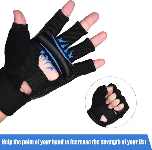 Miniatura 6 de Guantes de boxeo de kickboxing, guantes de boxeo para hombres, mujeres, niños, medio dedo, saco de boxeo, guantes de lucha para hombres y mujeres