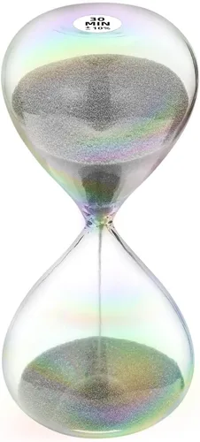 Miniatura 17 de Reloj de arena con temporizador de arena de 1 minuto con arena de color marrón, reloj de arena grande de 1 minuto, reloj de arena de 1 minuto