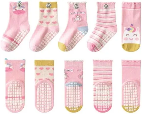 Miniatura 2 de Calcetines que encajan calcetines de algodón para niñas de diseño con broches integrados