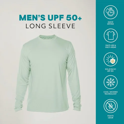 Miniatura 3 de Vapor Apparel - Camiseta de manga larga para hombre con protección solar UPF 50+ UV