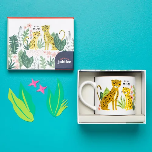 Miniatura 3 de Now Designs Jubilee Best Mom - Taza de gres en caja, 14 onzas