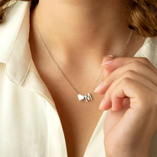 Miniatura 3 de Turandoss Mothers Day Gifts for Mom Wife - Dainty 18K Gold Plated Heart Initial A-Z Pendant Necklace Trendy Jewelry Heart Necklaces Birthday Mothers
