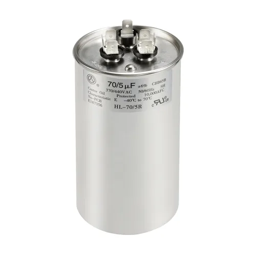 Miniatura 12 de Condensador de CA 45+5 uF 45/5 MFD ±6% 370V/440VAC CBB65 Condensador de arranque circular de doble funcionamiento para bomba de calor, aire