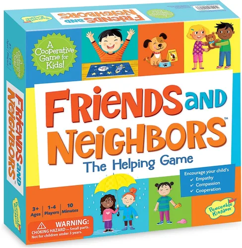Peaceable Kingdom Amigos y vecinos: The Helping Game, ganador de premios. Juego Desarrollo emocional colaborativo para niños.