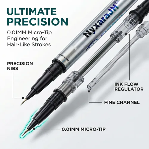 Miniatura 2 de Bolígrafo de cejas 2 en 1, delineador de cejas de precisión de doble punta con puntas finas, impermeable, 5 colores naturales, herramienta