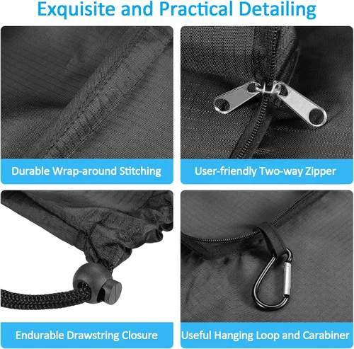 Miniatura 20 de GOGOODA Bolsas de lavandería de viaje con cierre de cordón XL grandes plegables con asa resistentes y lavables para dormitorio universitario, Azul