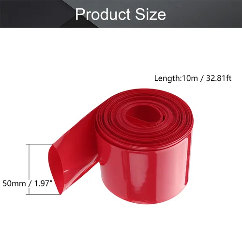 Miniatura 2 de Othmro Kit de tubos termorretráctiles de batería de 32.8 pies, tubo termorretráctil de PVC con aislamiento de ancho de 1.97 pulgadas, tubo retráctil