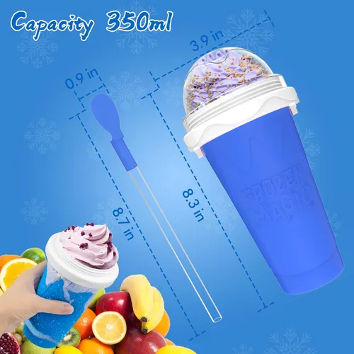 Miniatura 4 de 3 piezas vasos para hacer granizados, tazas mágicas DIY de batidos congelados rápidos para batidos de leche caseros, máquina para hacer helados