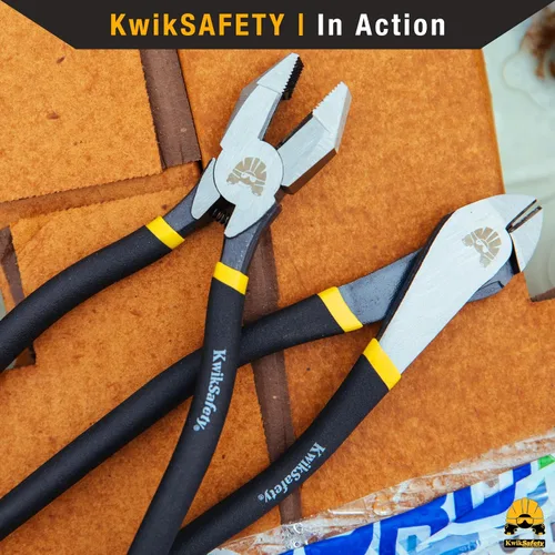 Miniatura 6 de KwikSafety - Charlotte, NC - PINZA Alicates de ferretería Alicates de corte diagonal de alta resistencia, cabeza en ángulo, barras de refuerzo