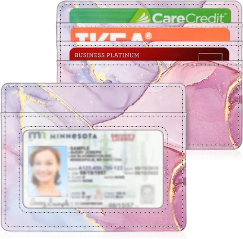 Miniatura 46 de Fintie Billetera delgada y minimalista para bolsillo frontal, con bloqueo RFID, tarjetero y ventana de identificación, para hombre o mujer