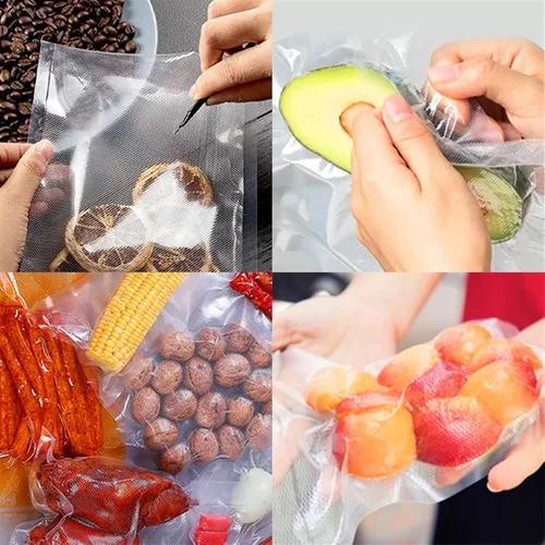Miniatura 4 de Bolsas al vacío para alimentos sellador al vacío alimentos frescos de larga duración 20+11.0 in*236.2 in Rolls/lote Bolsas para envasador al vacío
