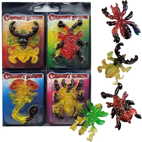 Miniatura 4 de Halloween Large Creepy Gummy Candy, Soft Chewy Gummy Candies, 4 Gummies per Pack (4 Large Gummies)