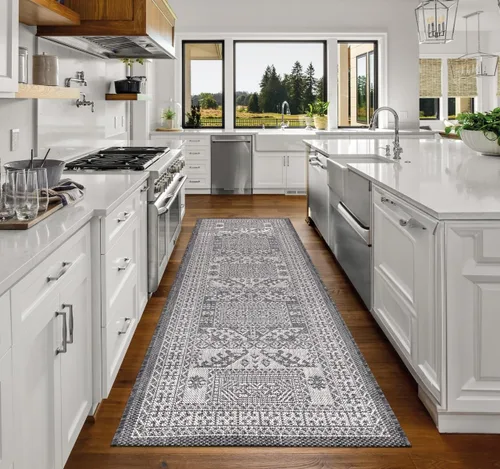 Miniatura 110 de Keen Home Design Alfombra de pasillo para exteriores, 26 x 119 pulgadas, lavable para interiores y exteriores, para patio, cocina, balcón, playa