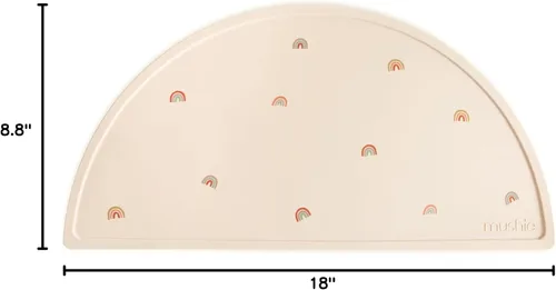 Miniatura 9 de Mushie Mantel Individual de Silicona para Niños Diseño Antideslizante Libre de BPA (Arcoíris)