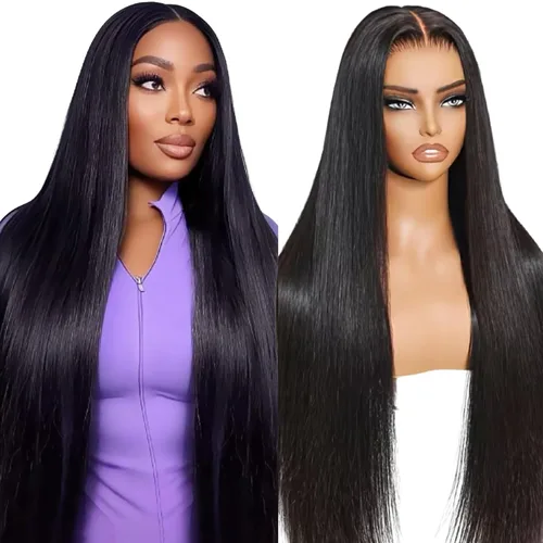 Pelucas de encaje frontal NKTU de cabello humano 13x4 rectas HD con encaje transparente frontal para mujeres, pelucas de encaje frontal sin