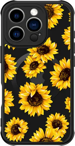 Miniatura 109 de FUNMIKO Funda para iPhone 16 Plus, carga inalámbrica y protección de grado militar, diseño floral moderno para mujeres y niñas, funda antideslizante