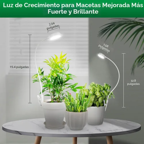 Miniatura 6 de SANSI Luz de cultivo para plantas de interior, lámpara LED de espectro completo con clip con atenuador de 4 niveles, temporizador
