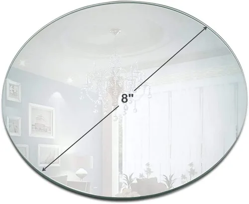 Miniatura 5 de 2 bandejas redondas de espejo acrílico de 8 pulgadas, 0.059 in de grosor, transparentes, calidad premium, aptas para lavavajillas, perfectas