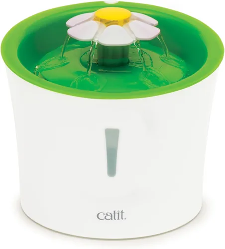 Miniatura 10 de Catit Fuente de flores LED con filtro de triple acción, fuente de agua potable para gatos, 3 L