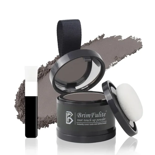 Miniatura 14 de Polvo de retoque de raíz, polvo de cobertura rápida de línea capilar gris para mujeres y hombres, de larga duración y cobertura natural, compacto