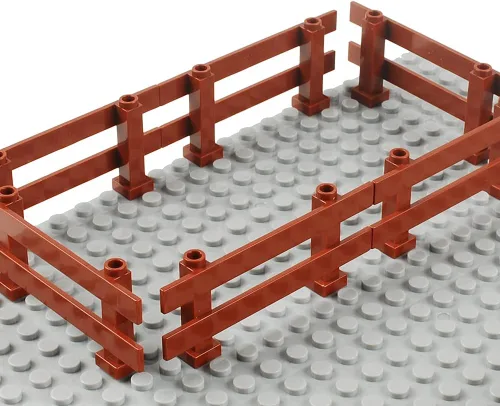 Miniatura 5 de Juego de 50 piezas de bloques de construcción para cerca, accesorios de ciudad, accesorios de decoración de la casa, juego de ladrillos