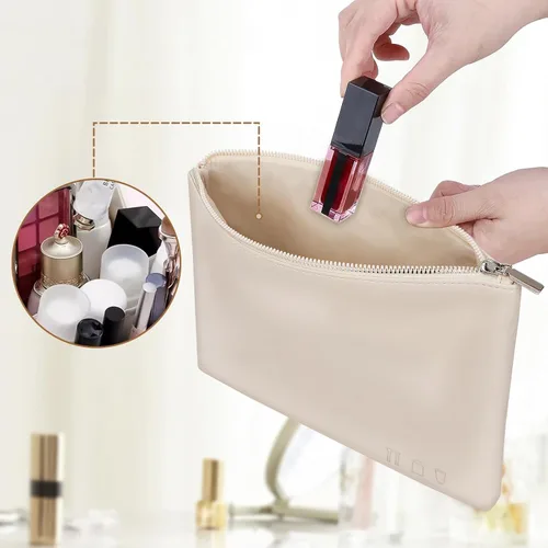Miniatura 2 de Travel Makeup Bag, cosmetic travel bag Large Capacity Leather Cosmetic Bags for Women,Waterproof Portable Pouch Bag Make up Organizer