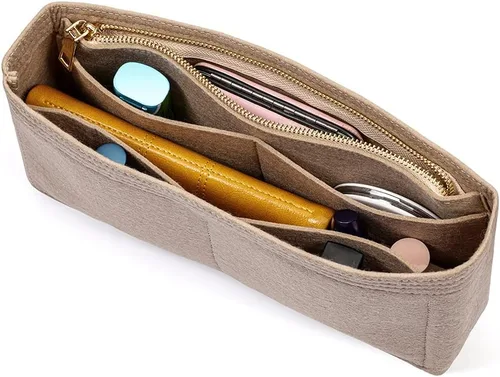 Miniatura 2 de HyFanStr Organizador pequeño con cremallera, organizador de bolsas de fieltro para mujer