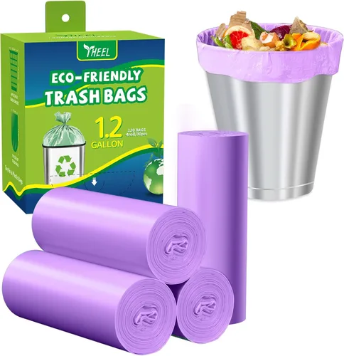 Miniatura 13 de Bolsas de basura pequeñas de 1.2 galones: YHEEL Bolsas de basura para baño sin perfume, bolsas de basura pequeñas, bolsas de basura fuertes y a