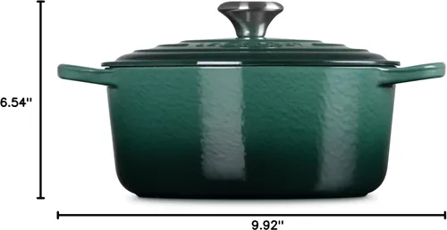 Miniatura 8 de Le Creuset Horno holandés redondo Signature de hierro fundido esmaltado, 4.5 cuartos de galón., Artichaut