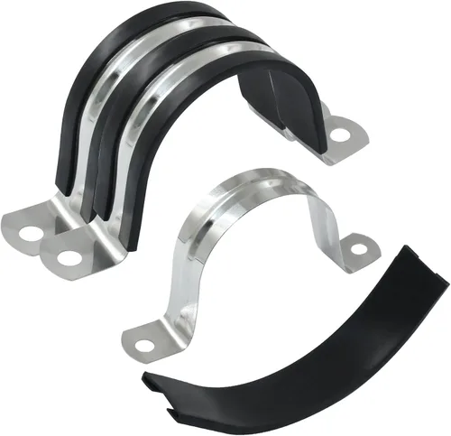 Miniatura 2 de 20 abrazaderas acolchadas de goma de acero inoxidable 304 de 25/32 pulgadas, correa de tubo en U de 0.787 pulgadas para instalación de tubos