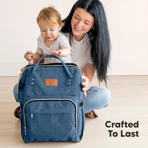 Miniatura 9 de Mochila para Pañales de KeaBabies - Gran Mochila para Bebés, para Niños y Niñas, Mochila de Pañales Impermeable de Gran Capacidad con Funciones Azul