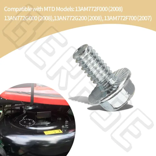 Miniatura 4 de Paquete de 6 tornillos autorroscantes para arandela hexagonal 710-0599 para MTD Troy-Bilt Craftsman Cub Cadet 1027 RZT42 LT 1046 2042 M60 M72 GT