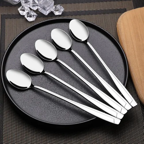 Miniatura 6 de Cand Cucharas de té helado de acero inoxidable, cuchara de helado de mango largo (juego de 16)