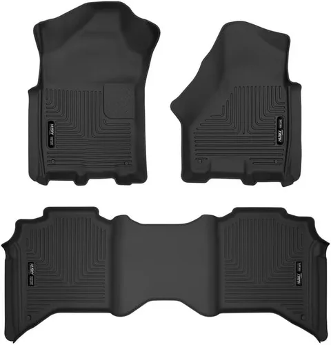Husky Liners X-act Contour Alfombrillas para el suelo | Compatible con Dodge Ram 2500/3500 de 2019-2024, cabina grande SOLO | Delantero y segunda