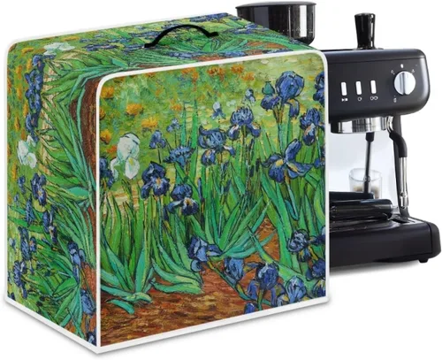 Miniatura 10 de DISNIMO Cubierta antipolvo para cafetera de mariposa azul, fundas para máquina de hacer café de cocina con mango superior, cubierta
