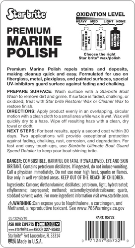 Miniatura 3 de STAR BRITE Esmalte marino de alta calidad, máxima protección UV y acabado de alto brillo, los inhibidores UV dejan de decolorar, tizar y oxidar
