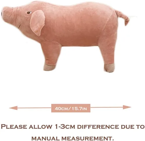 Miniatura 6 de Peluche de cerdo rosa de 15.7 pulgadas, almohada de peluche para niños