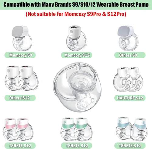Miniatura 2 de Accesorios para extractor de leche portátil, taza colectora de leche, compatible con TSRETE S12/S9, Kmaier S12 - Extractor de leche portátil, copa