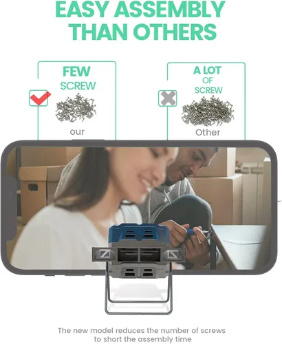 Miniatura 5 de Compostador giratorio mejorado 2021 con termómetro de compost - Contenedor de compost de jardín de cámara doble (43 galones, negro)