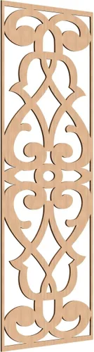Miniatura 99 de 9 3/8"W x 24 3/8"H x 1/4"T Bellaire Decorativos Paneles de pared de madera calado, abedul