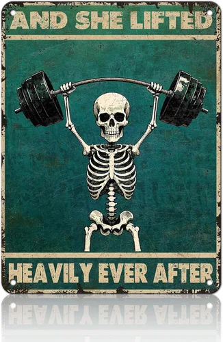 Miniatura 106 de Cartel de metal vintage con texto en inglés "Girl and She Lived Happily Ever After Dog" (Poodle Girl and She Lived Happily Ever After Dog), letrero