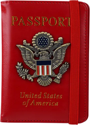 Miniatura 8 de Funda para pasaporte, cartera de viaje con bloqueo RFID, carteras para pasaporte, organización de pasaporte familiar, funda personalizada