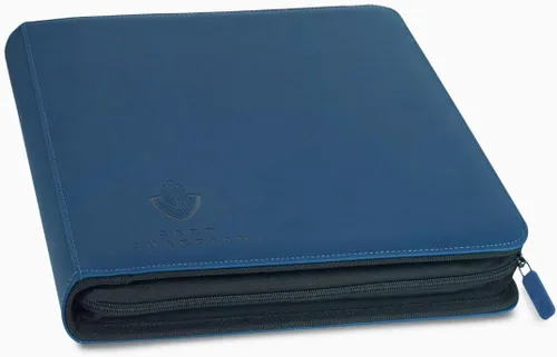 Card Guardian - Carpeta Premium de 12 bolsillos con cierre para 480 tarjetas de juegos de cartas intercambiables TCG (Azul) Carpeta Perfecta para
