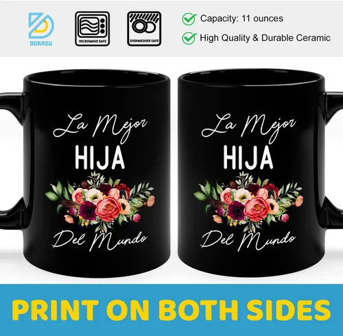 Miniatura 5 de Fantastic Gifts Taza La Mejor Hija Del Mundo, regalo para hija, taza de la mejor hija del mundo, regalo de cumpleaños, regalo para el día de la Madre