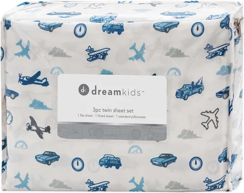 Miniatura 41 de Juego de sábanas tamaño individual para niños y niñas, sábanas para niños, linda sábana de cama, incluye sábana plana, ajustable y funda de Azul