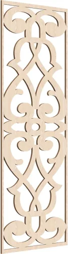 Miniatura 124 de 9 3/8"W x 24 3/8"H x 1/4"T Bellaire Decorativos Paneles de pared de madera calado, abedul