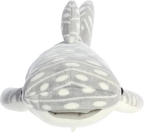 Miniatura 3 de Aurora® Adorable Flopsie™ - Animal de peluche de tiburón ballena, facilidad juguetona, compañeros atemporales, color gris, 12 pulgadas