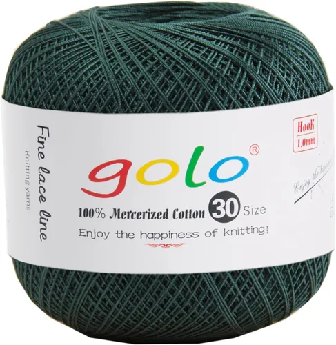 Miniatura 50 de Hilo de ganchillo golo para tejer a mano Tamaño 30, hilo para calados color Hibiscus-166 166-Hibiscu