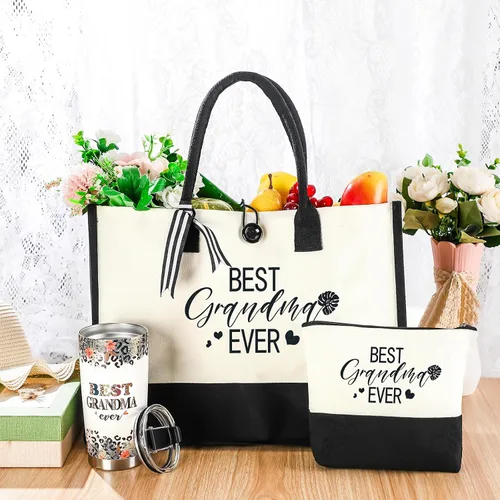 Miniatura 6 de Silkfly Set de 3 piezas de la mejor abuela del mundo para mujeres, regalos de cumpleaños, día de la madre, regalo de cumpleaños, vaso de acero